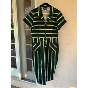 Collectif Caterina Witch Stripes Pencil Dress